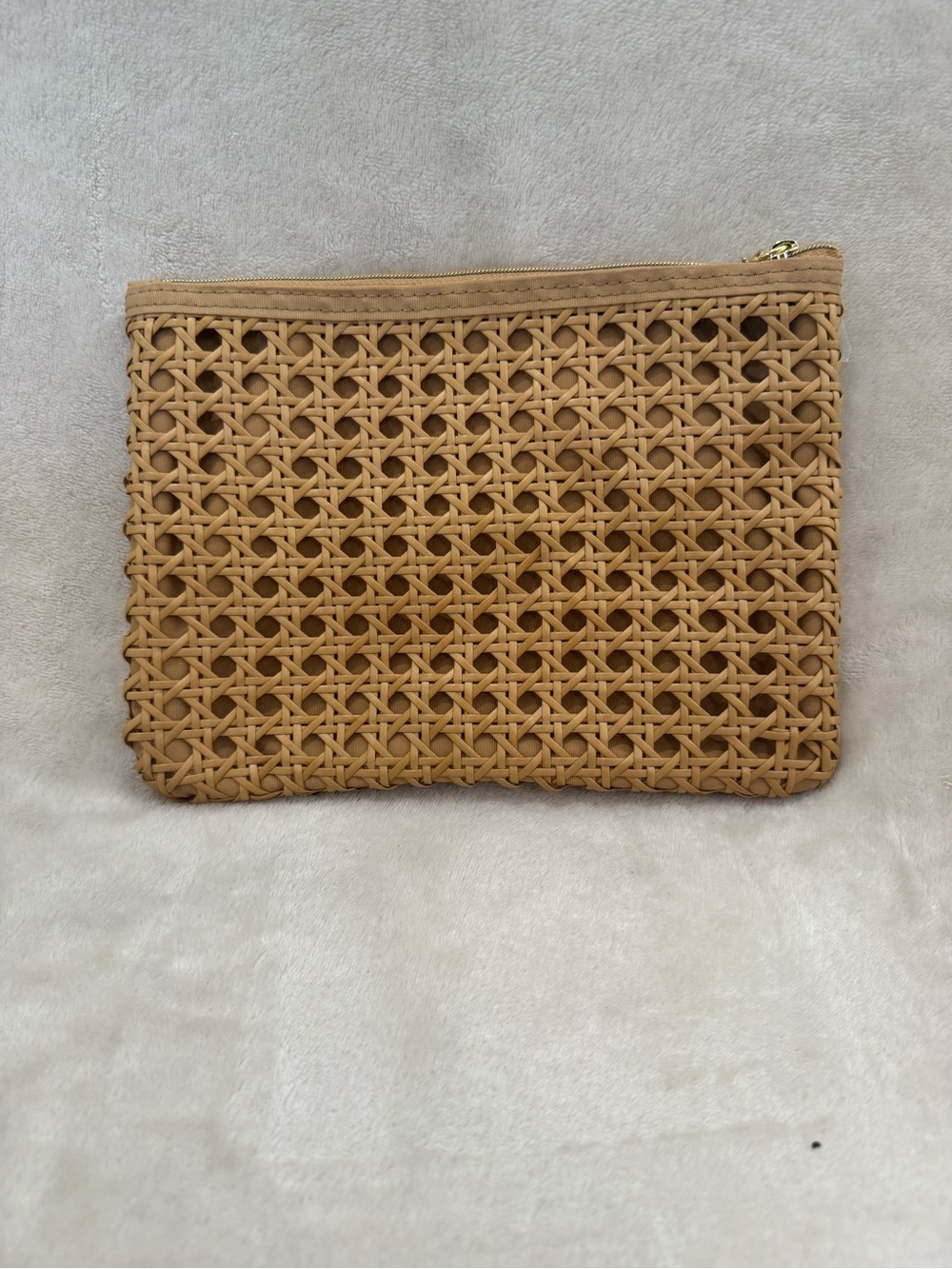 Dior Beauty Tan Woven Mini Pouch with Gold Logo - SOLAR POUCH - Picture 2 of 5